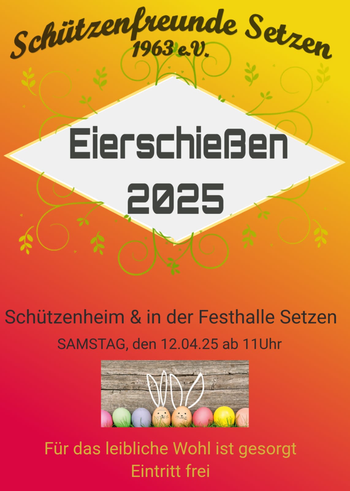 Eierschießen bei den Schützenfreunde Setzen